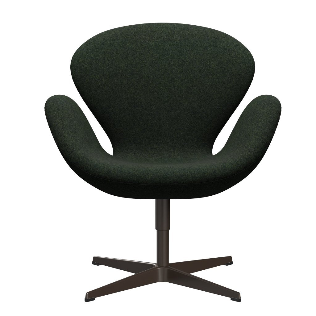 FRITZ HANSEN SWAN SALOUNGE, BRĄZOWY BRONZ/DIVINA MD MOSS GREEN