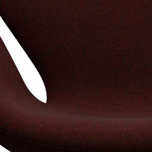 Fritz Hansen Swan Lounge, Brown Bronze/Divina Melange Burgundy