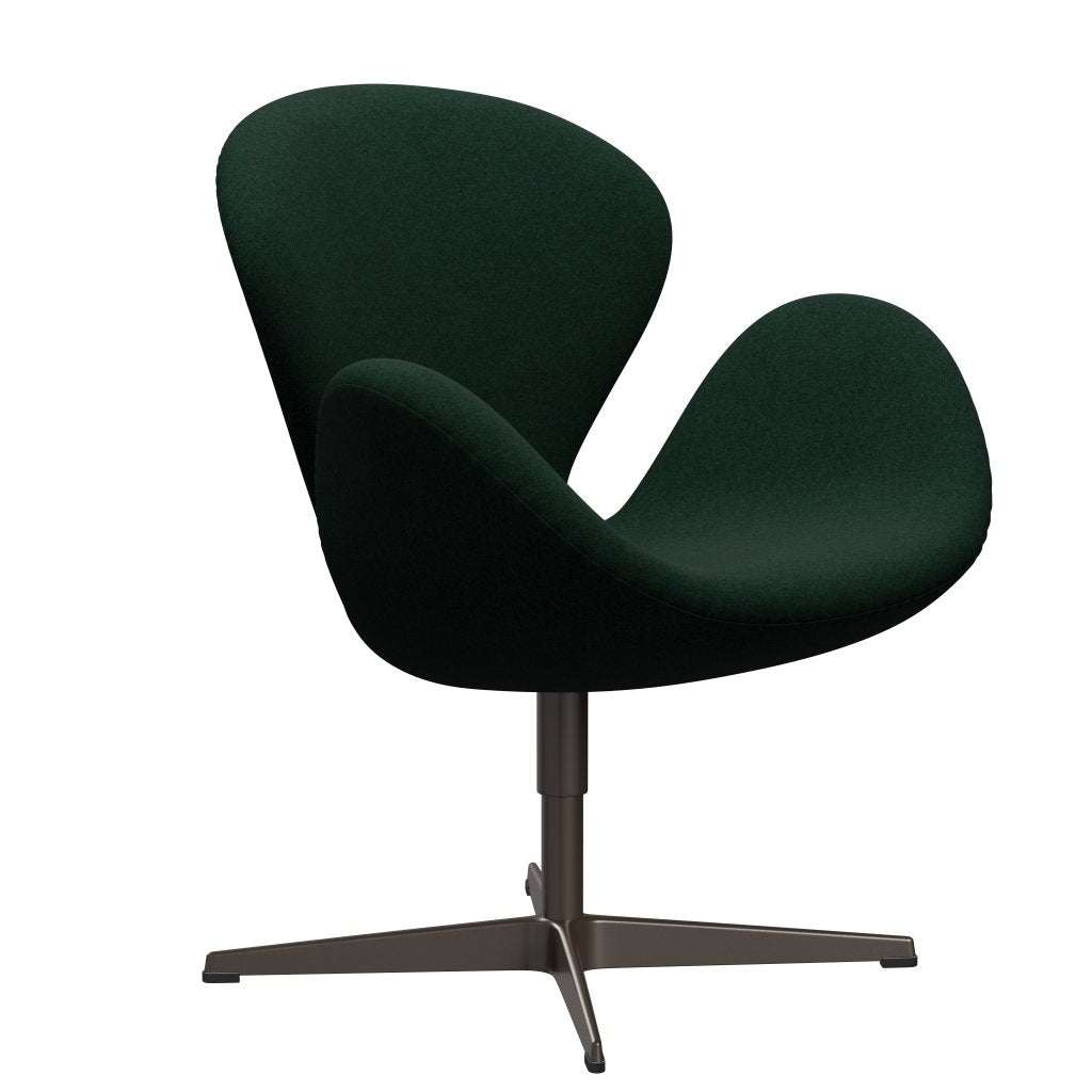 Fritz Hansen Swan Lounge, brązowy brąz/Divina Melange Dark Green (871)