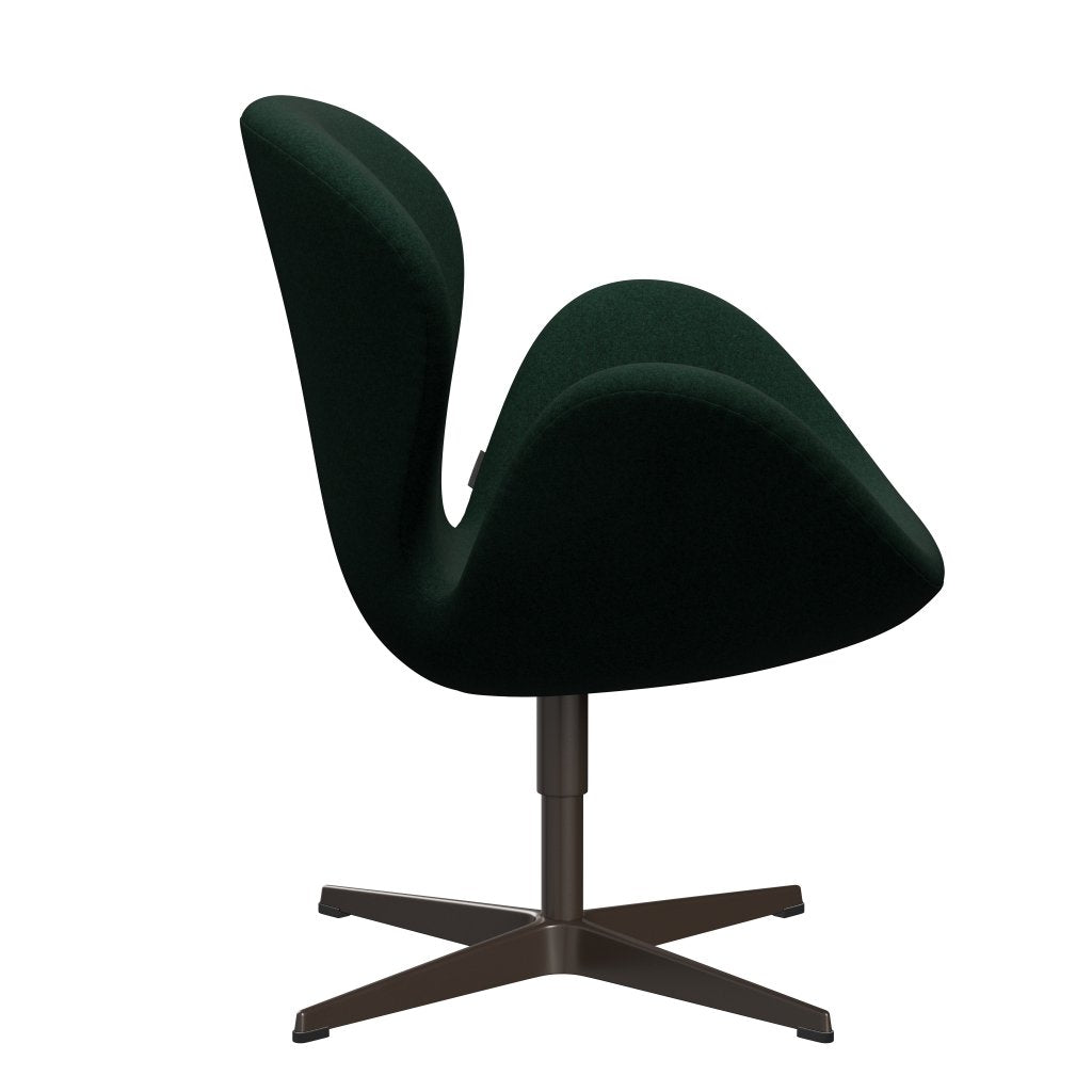 Fritz Hansen Swan Lounge, brązowy brąz/Divina Melange Dark Green (871)