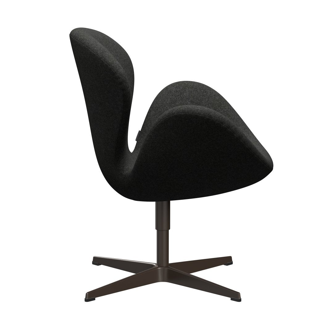 Fritz Hansen Swan Lounge Chair, Brown Bronze/Divina Melange Grey