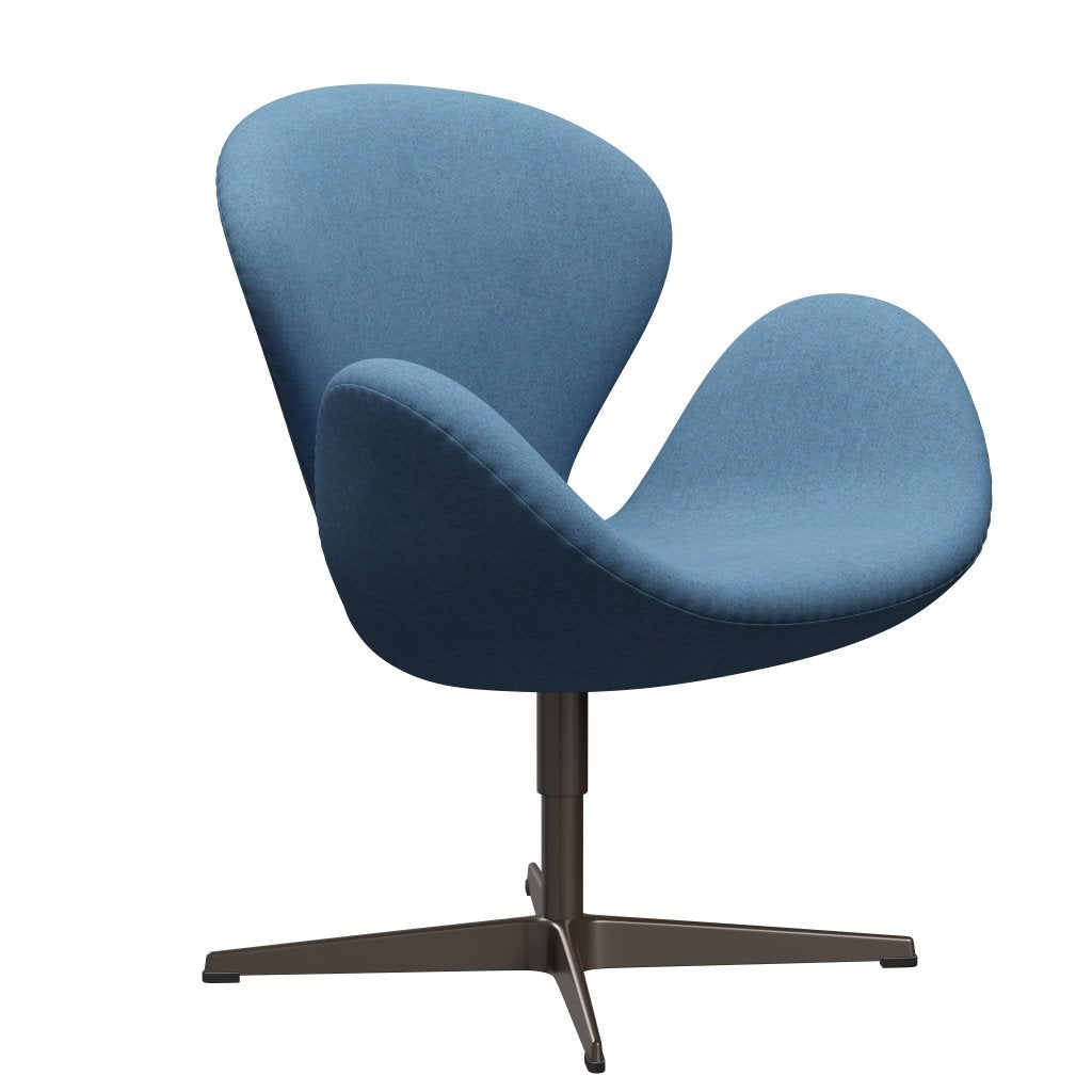 FRITZ HANSEN SWAN SALOUNGE, BRĄZOWY BRONZ/DIVINA MELANGE BLUE BLUE