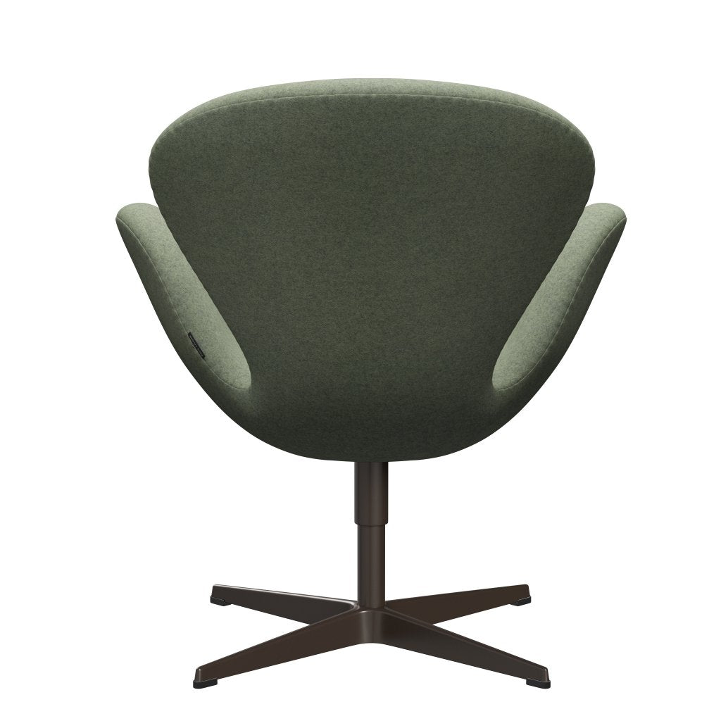 Fritz Hansen Swan Lounge, brązowy brąz/divina Melange Light Green