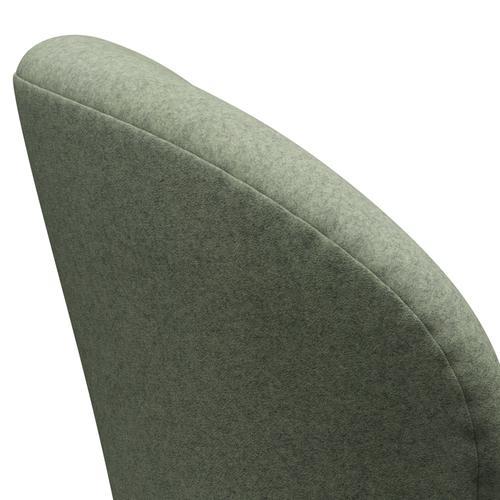 Fritz Hansen Swan Lounge Chair, Brown Bronze/Divina Melange Light Green