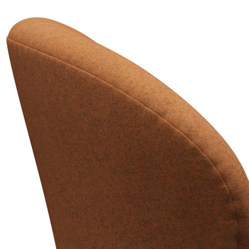 Fritz Hansen Swan Lounge Chair, Brown Bronze/Divina Melange Orange Light