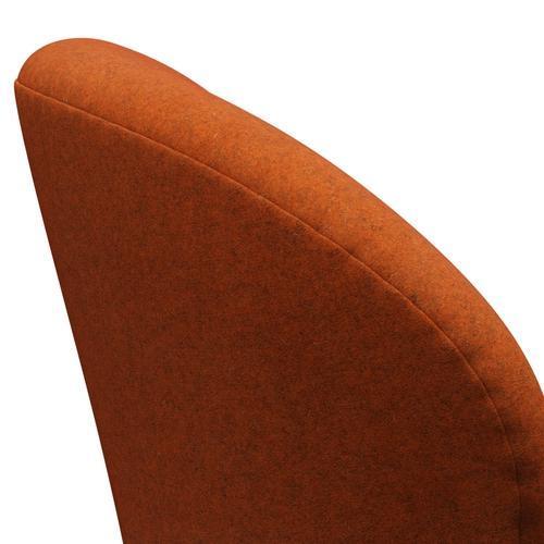 Fritz Hansen Swan Lounge Chair, Brown Bronze/Divina Melange Orange