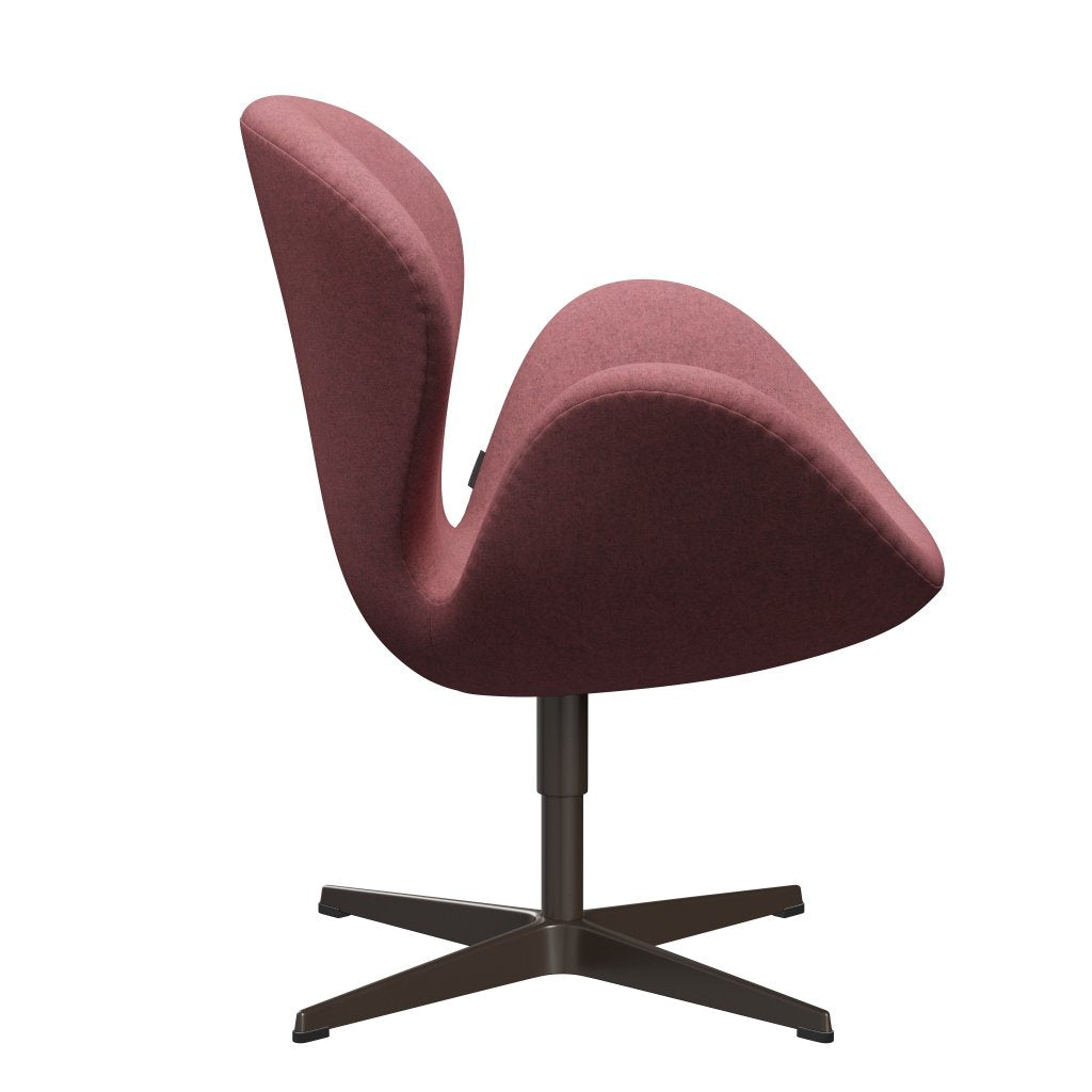 Fritz Hansen Swan Lounge, brązowy brąz/divina Melange Pink