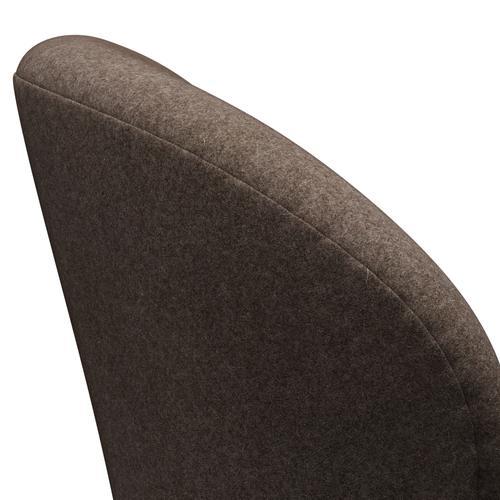 Fritz Hansen Swan Lounge Chair, Brown Bronze/Divina Melange Dusty Brown