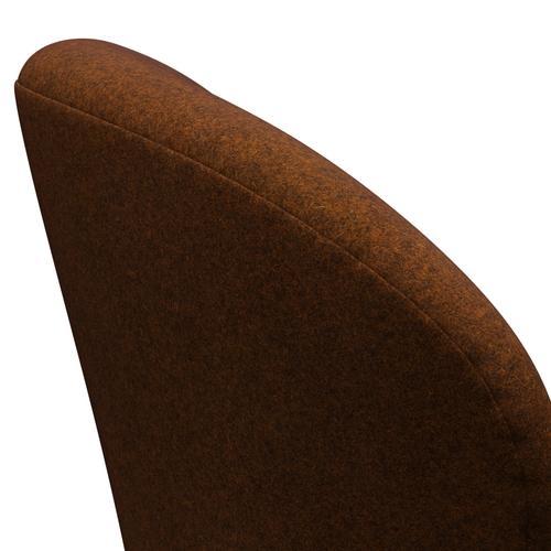 Fritz Hansen Swan Lounge Chair, Brown Bronze/Divina Melange Burnt Orange