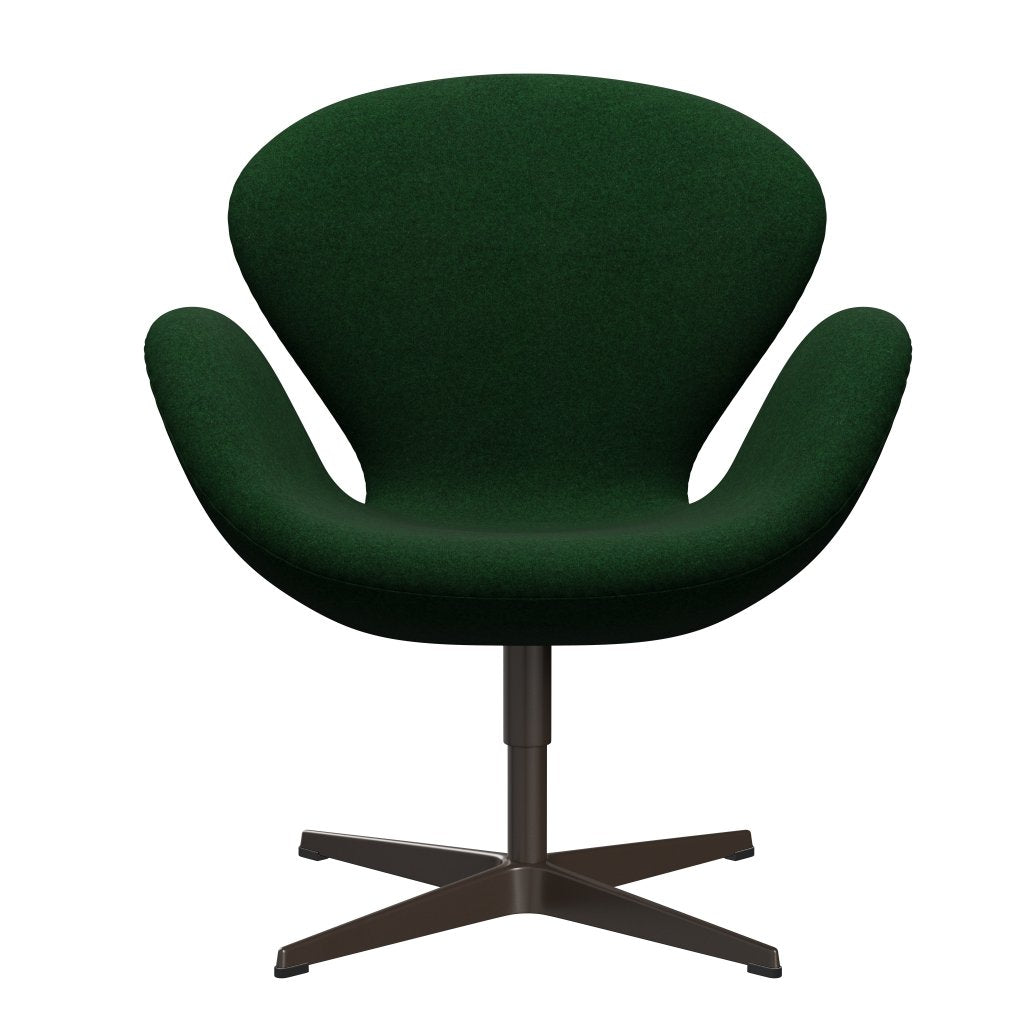 FRITZ HANSEN SWAN SALOUNGE, BRONT BRONZE/DIVINA Melange Forest Green