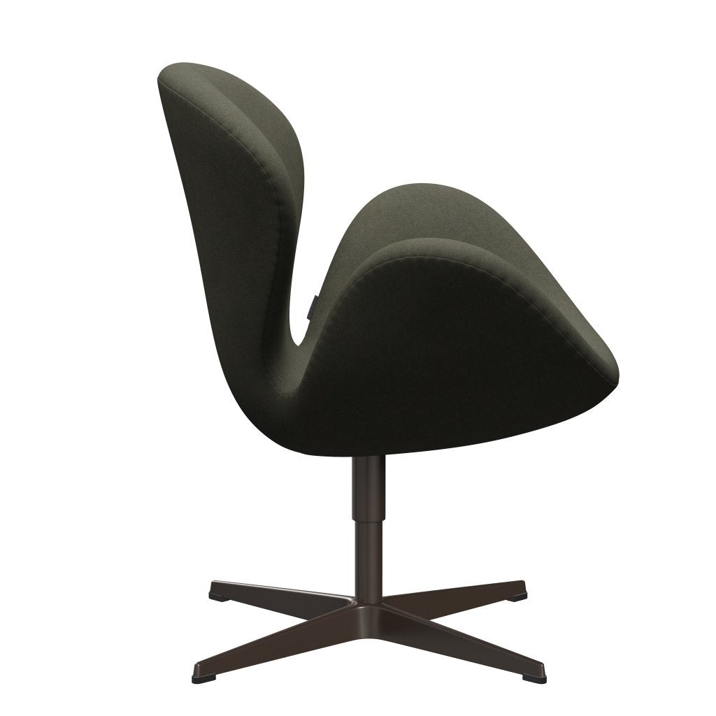 FRITZ HANSEN SWAN SALOUNGE, BRONT BRONZE/DIVINA WOJSKOWY ZIELONA