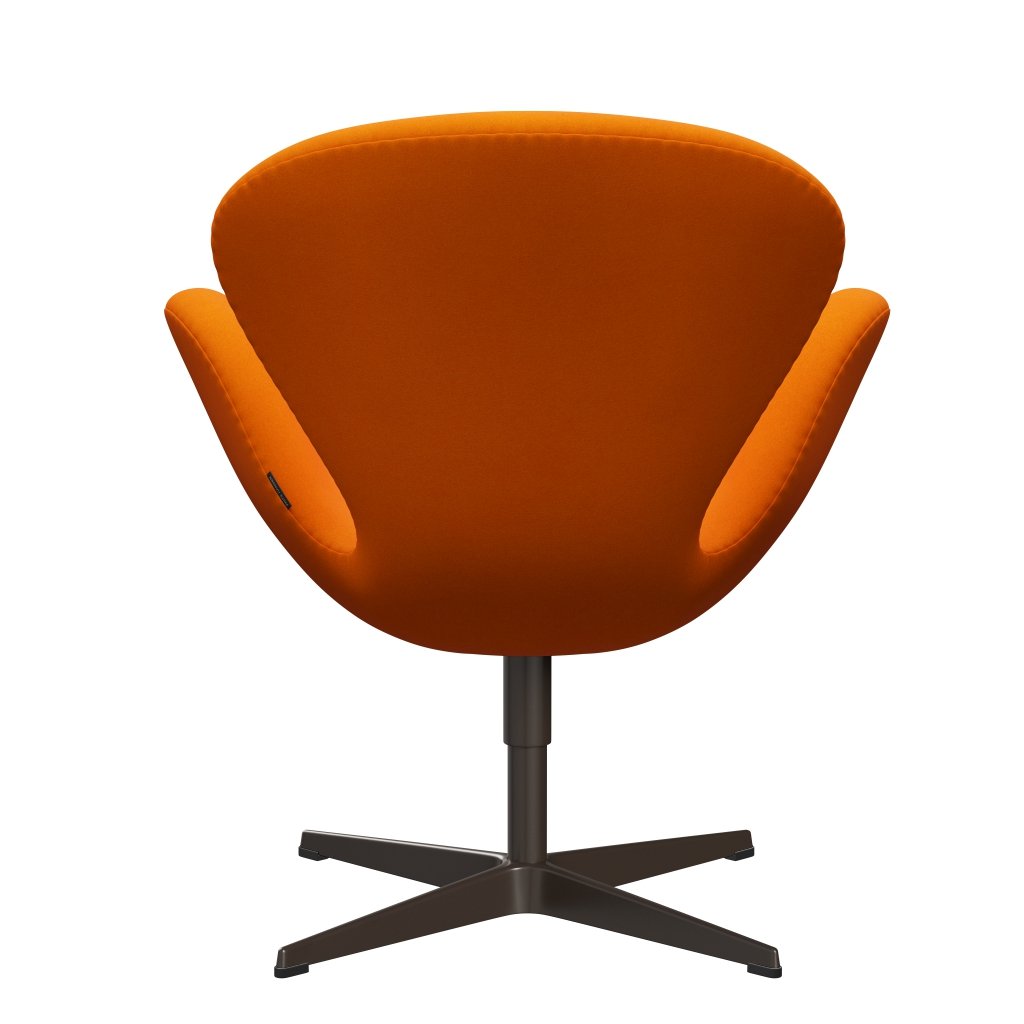 Fritz Hansen Swan Lounge Chair, Brown Bronze/Divina Orange Dark