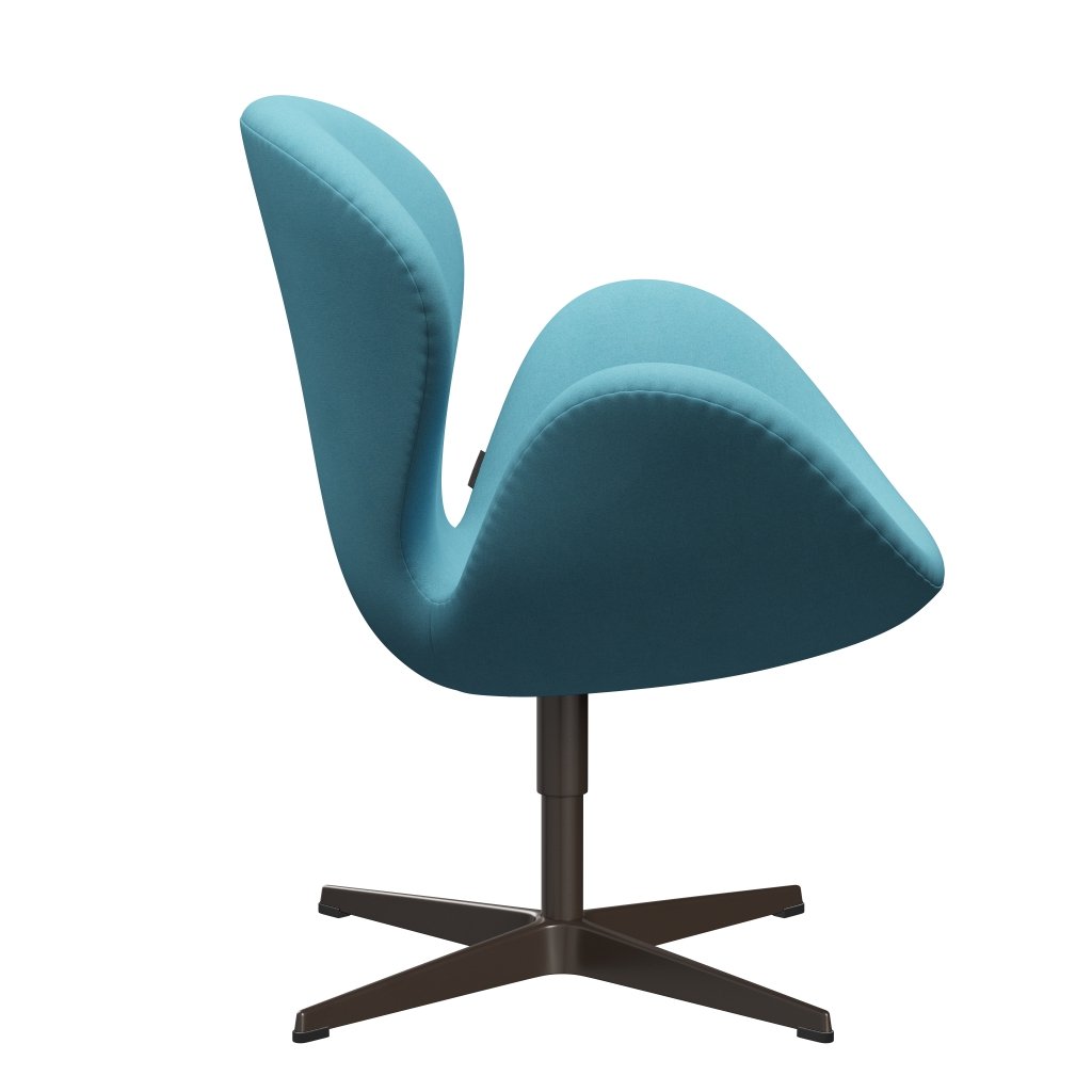 Fritz Hansen Swan Lounge, brązowy brąz/Divina Turquoise Light