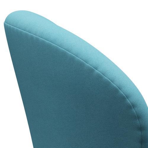 Fritz Hansen Swan Lounge Chair, Brown Bronze/Divina Turquoise Light