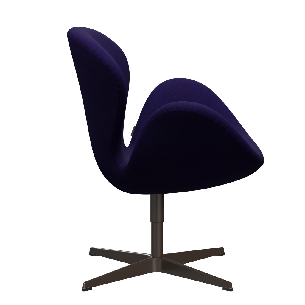 Fritz Hansen Swan Lounge Chair, Brown Bronze/Divina Violet Dark (692)