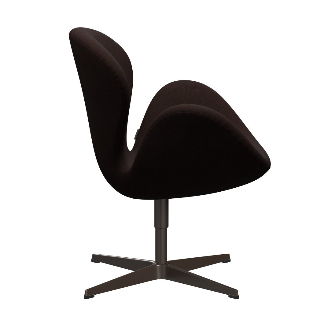 Fritz Hansen Swan Lounge Chair, Brown Bronze/Divina Warm Brown