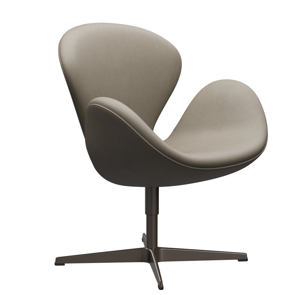 Fritz Hansen Swan Lounge Chair, Brown Bronze/Essential Light Grey