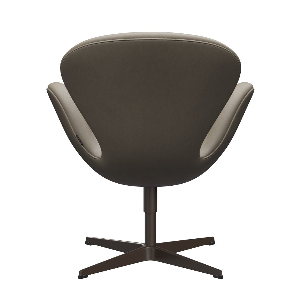 Fritz Hansen Swan Lounge Chair, Brown Bronze/Essential Light Grey