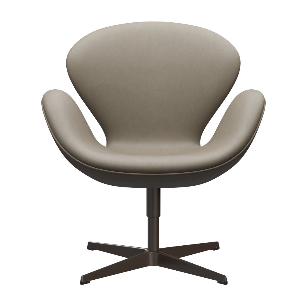 Fritz Hansen Swan Lounge Chair, Brown Bronze/Essential Light Grey