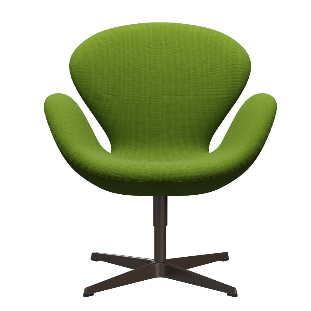 Fritz Hansen Swan Lounge Chair, Brown Bronze/Fame Green