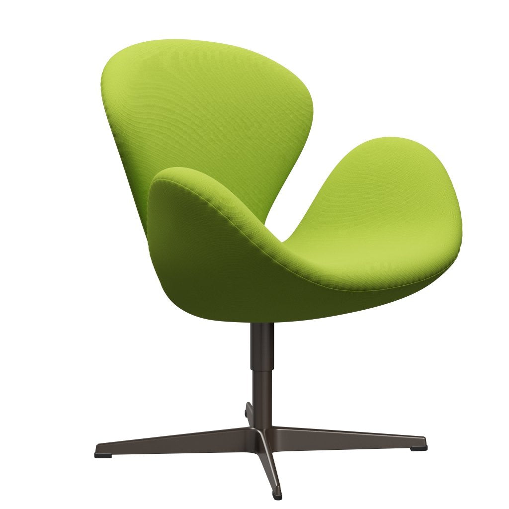 Fritz Hansen Swan Lounge Chair, Brown Bronze/Fame Neon Green