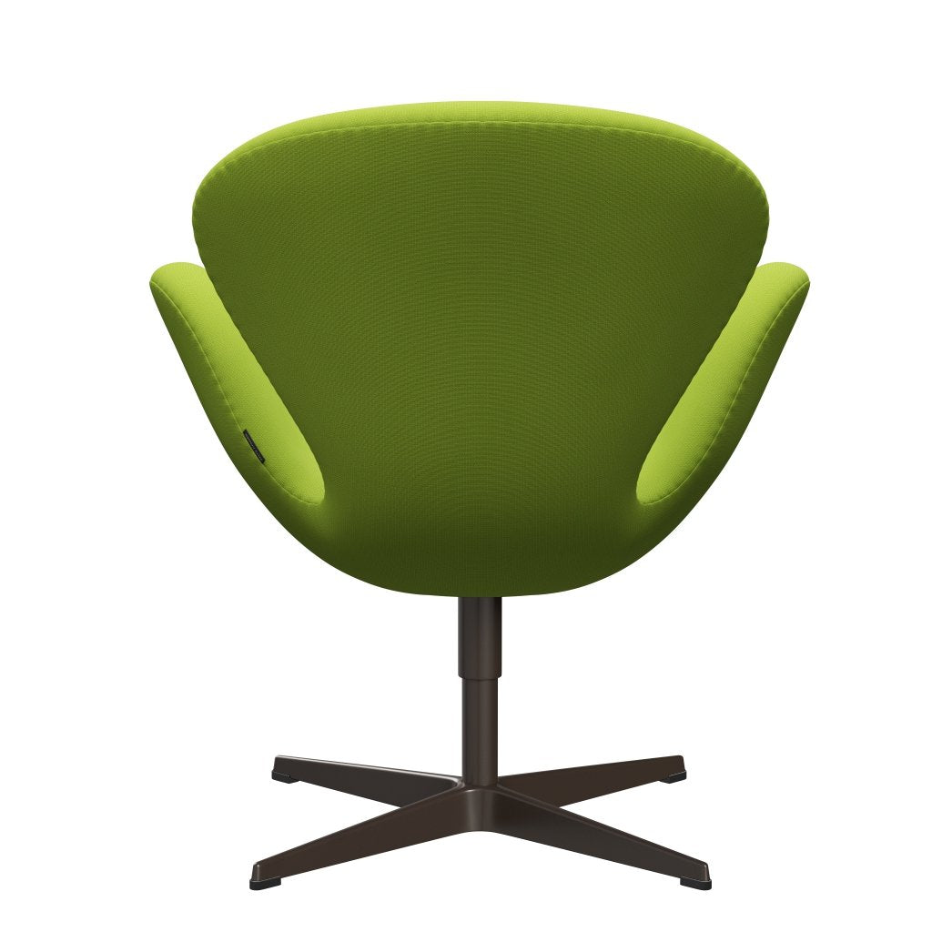 Fritz Hansen Swan Lounge Chair, Brown Bronze/Fame Neon Green