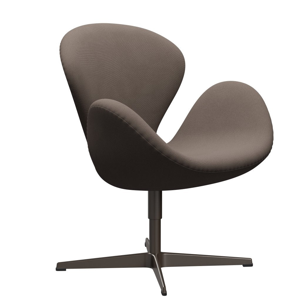 Fritz Hansen Swan Lounge Chair, Brown Bronze/Fame Silver Dark