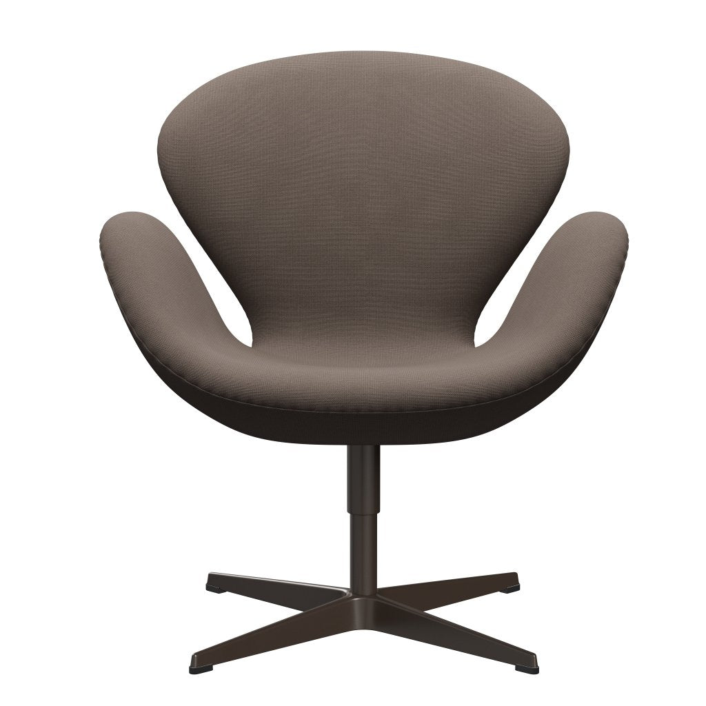 Fritz Hansen Swan Lounge Chair, Brown Bronze/Fame Silver Dark