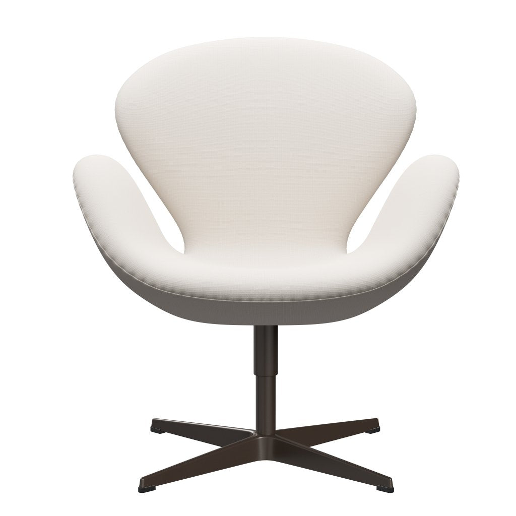 Fritz Hansen Swan Lounge Chair, Brown Bronze/Fame White