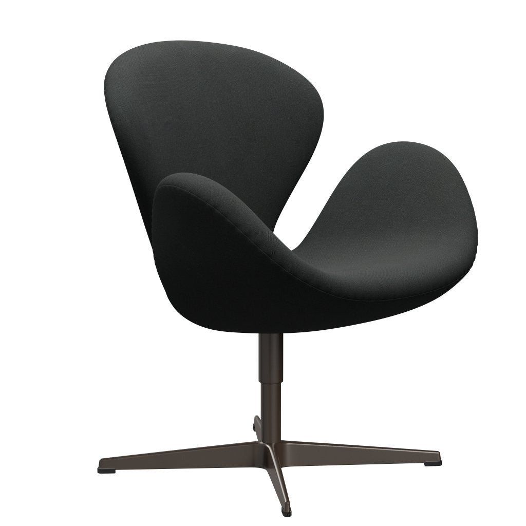 Fritz Hansen Swan Lounge Chair, Brown Bronze/Fiord Charcoal Grey