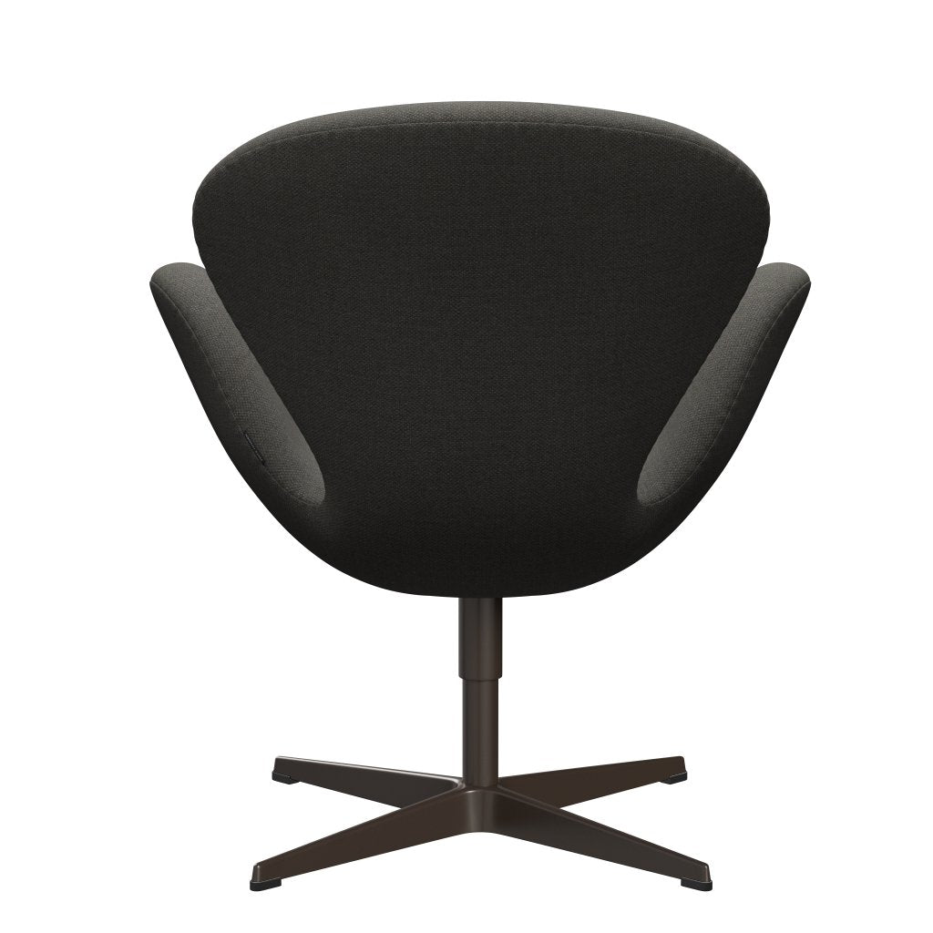 Fritz Hansen Swan Lounge Chair, Brown Bronze/Fiord Dark Grey/Stone