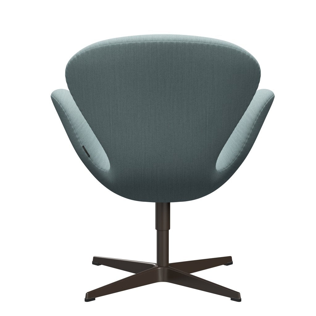 Fritz Hansen Swan Lounge Chair, Brown Bronze/Fiord Light Blue/Stone