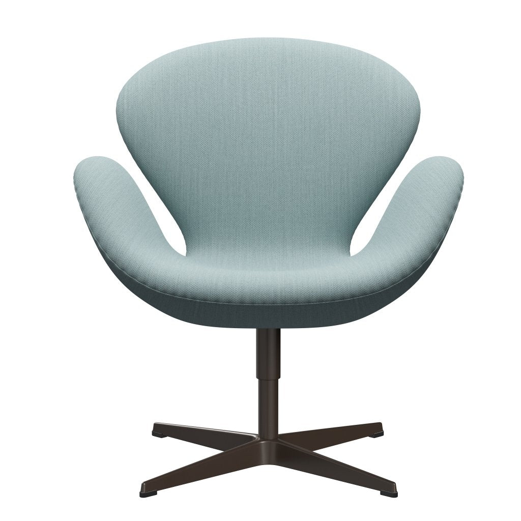 Fritz Hansen Swan Lounge Chair, Brown Bronze/Fiord Light Blue/Stone