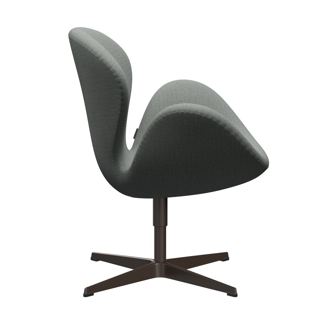 Fritz Hansen Swan Lounge Chair, Brown Bronze/Fiord Medium Grey