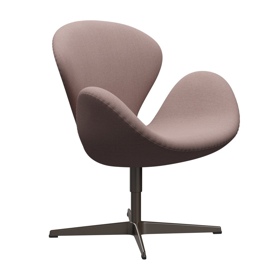 Fritz Hansen Swan Lounge Chair, Brown Bronze/Fiord Pink/Tan