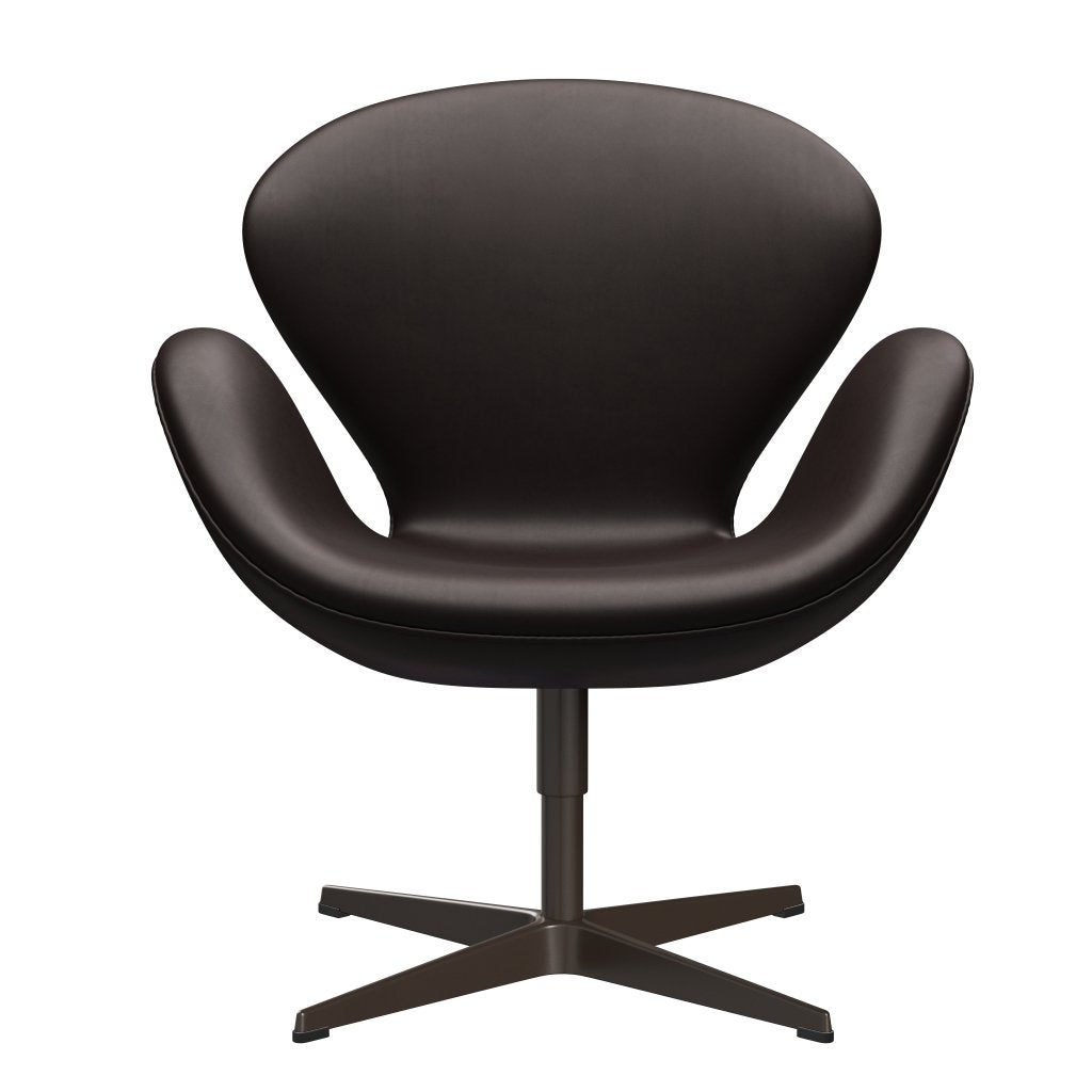 Fritz Hansen Swan Lounge Chair, Brown Bronze/Grace Dark Brown