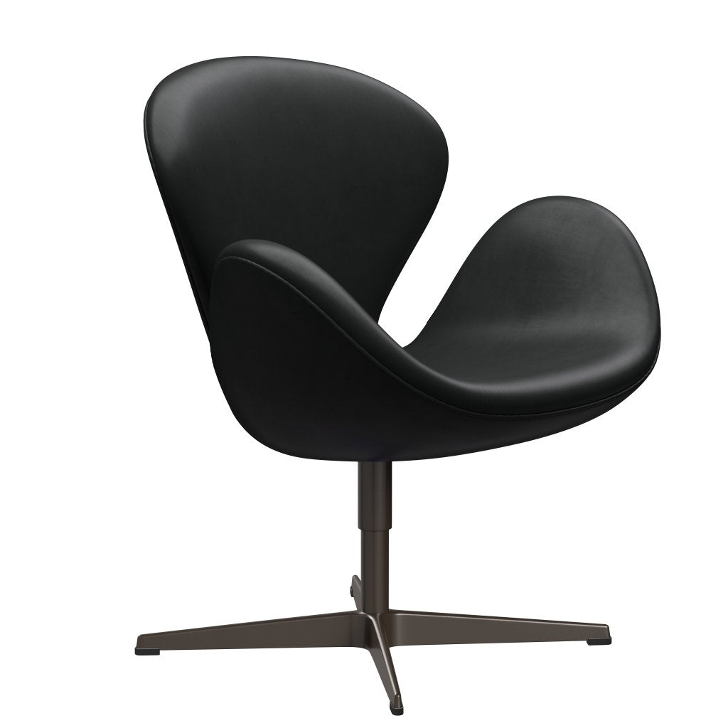 Fritz Hansen Swan Lounge Chair, Brown Bronze/Grace Black