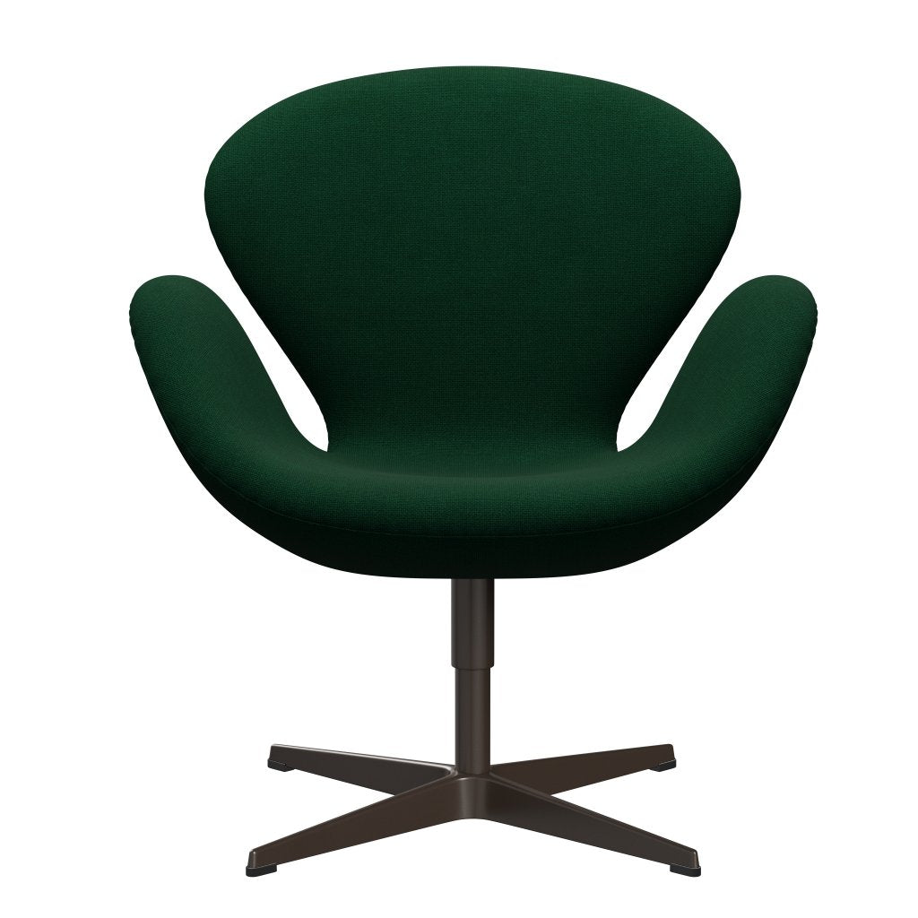 Fritz Hansen Swan Lounge Chair, Brown Bronze/Hallingdal Bottle Green