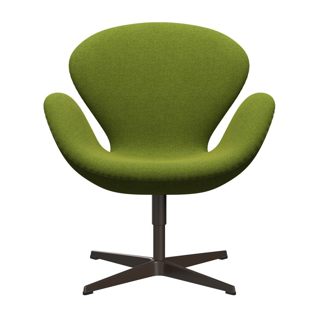 Fritz Hansen Swan Lounge Chair, Brown Bronze/Hallingdal Green