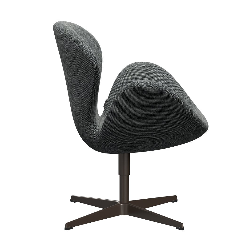 FRITZ HANSEN SWAN SALOUNGE, BRONT BRONZE/HALLINGDAL White Black