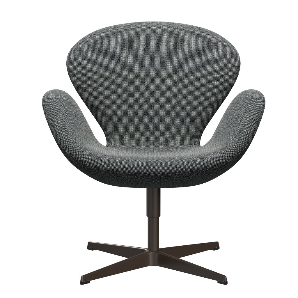 FRITZ HANSEN SWAN SALOUNGE, BRONT BRONZE/HALLINGDAL White Black