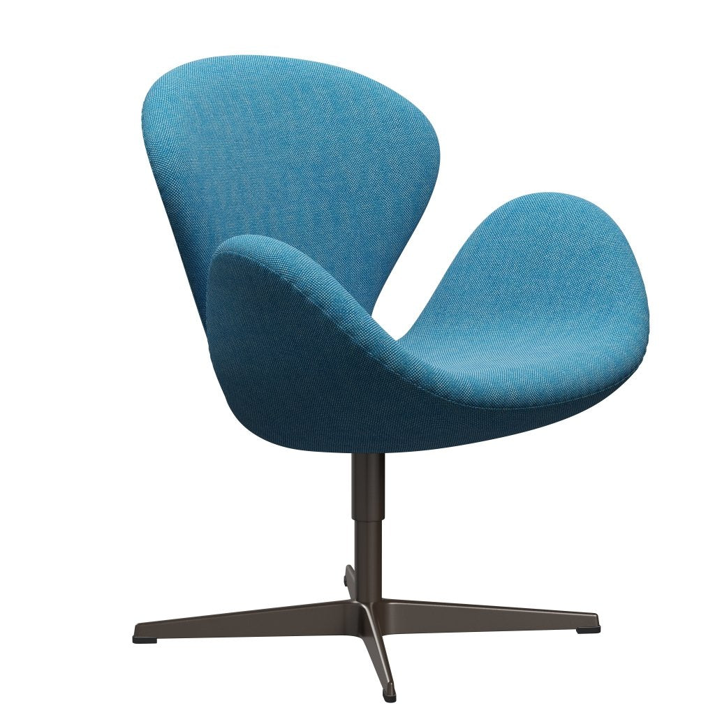 FRITZ HANSEN SWAN SALOUNGE, BRONT BRONZE/HALLINGDAL White/Turquoise