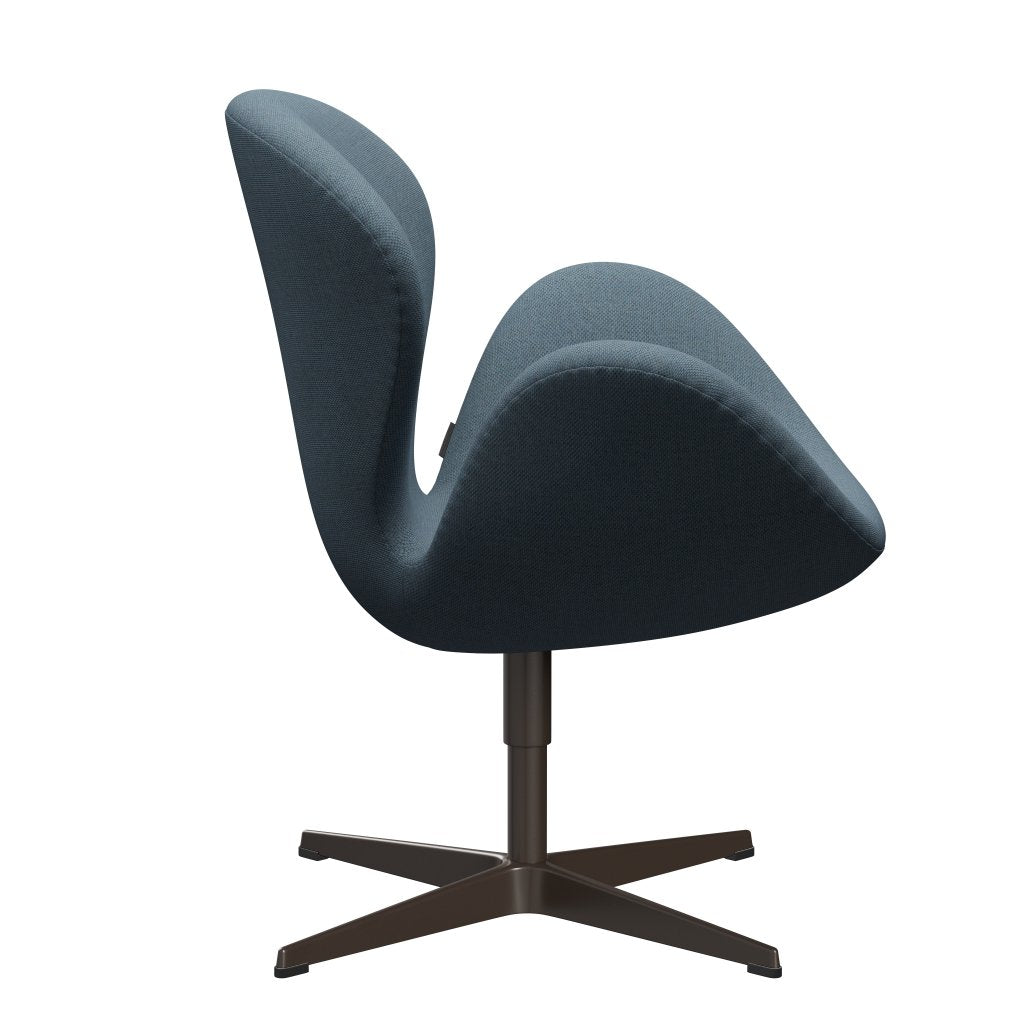 FRITZ HANSEN SWAN SALOUNGE, BRONNE BRONZE/RE WOLL Natural/Blue