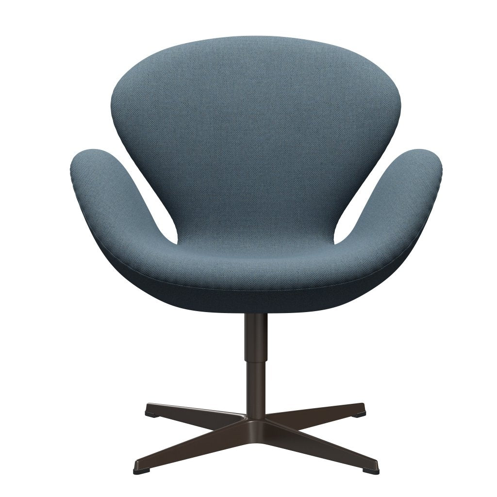 FRITZ HANSEN SWAN SALOUNGE, BRONNE BRONZE/RE WOLL Natural/Blue