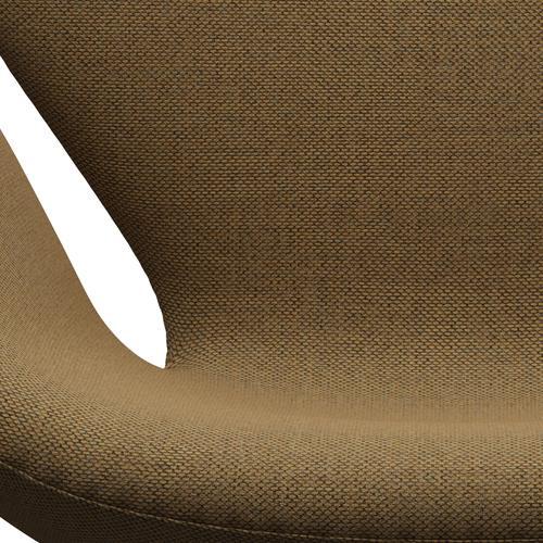 Fritz Hansen Swan Lounge Chair, Brown Bronze/Re Wool Mustard/Natural