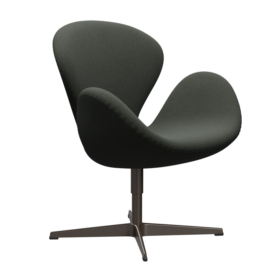 Fritz Hansen Swan Lounge Chair, Brown Bronze/Rime Brown/Moss Green