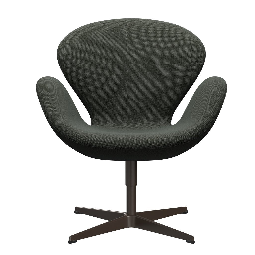 Fritz Hansen Swan Lounge, brązowy brąz/Rime Brown/Moss Green