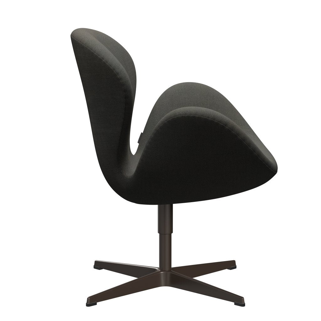 Fritz Hansen Swan Lounge Chair, Brown Bronze/Rime Dark Grey/Khaki