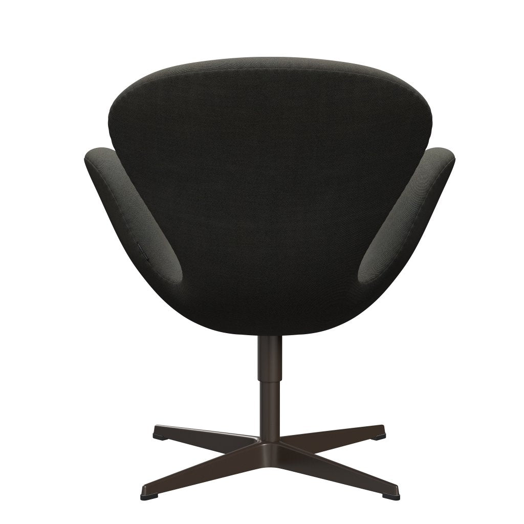 Fritz Hansen Swan Lounge Chair, Brown Bronze/Rime Dark Grey/Khaki