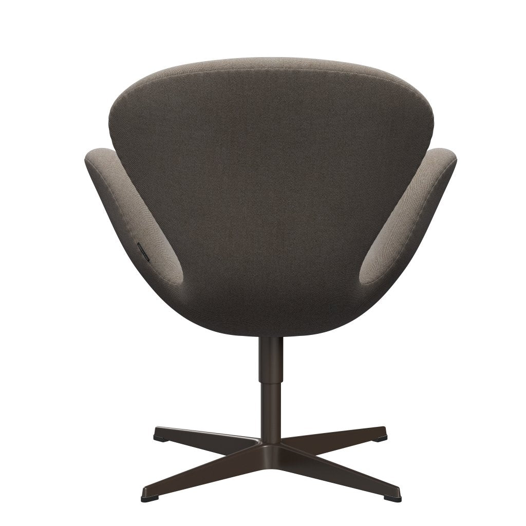 Fritz Hansen Swan Lounge Chair, Brown Bronze/Rime Khaki/White